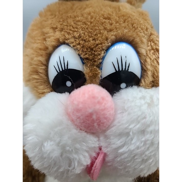 Daekor Vintage Pot Belly Bunny Rabbit Brown White 1979 16” Plush Stuffed Animal - Picture 16 of 16